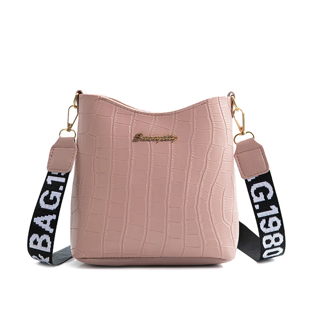 Nowe wzorek z aligatorem torebka wiadro ze skóry Pu damskie codzienna torba na ramię Crossbody torebka damska typu Bucket torby kurierskie o dużej
