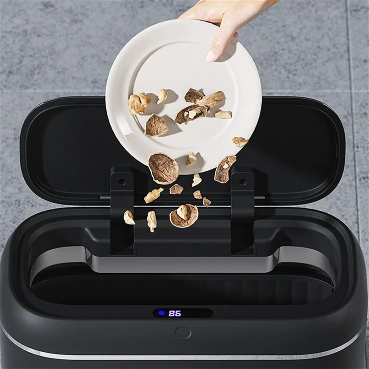 

A72T 14L Automatic Sensor Trash Can Electric Touchless Smart Bin Kitchen Bathroom Waterproof Bucket Garbage with Lid