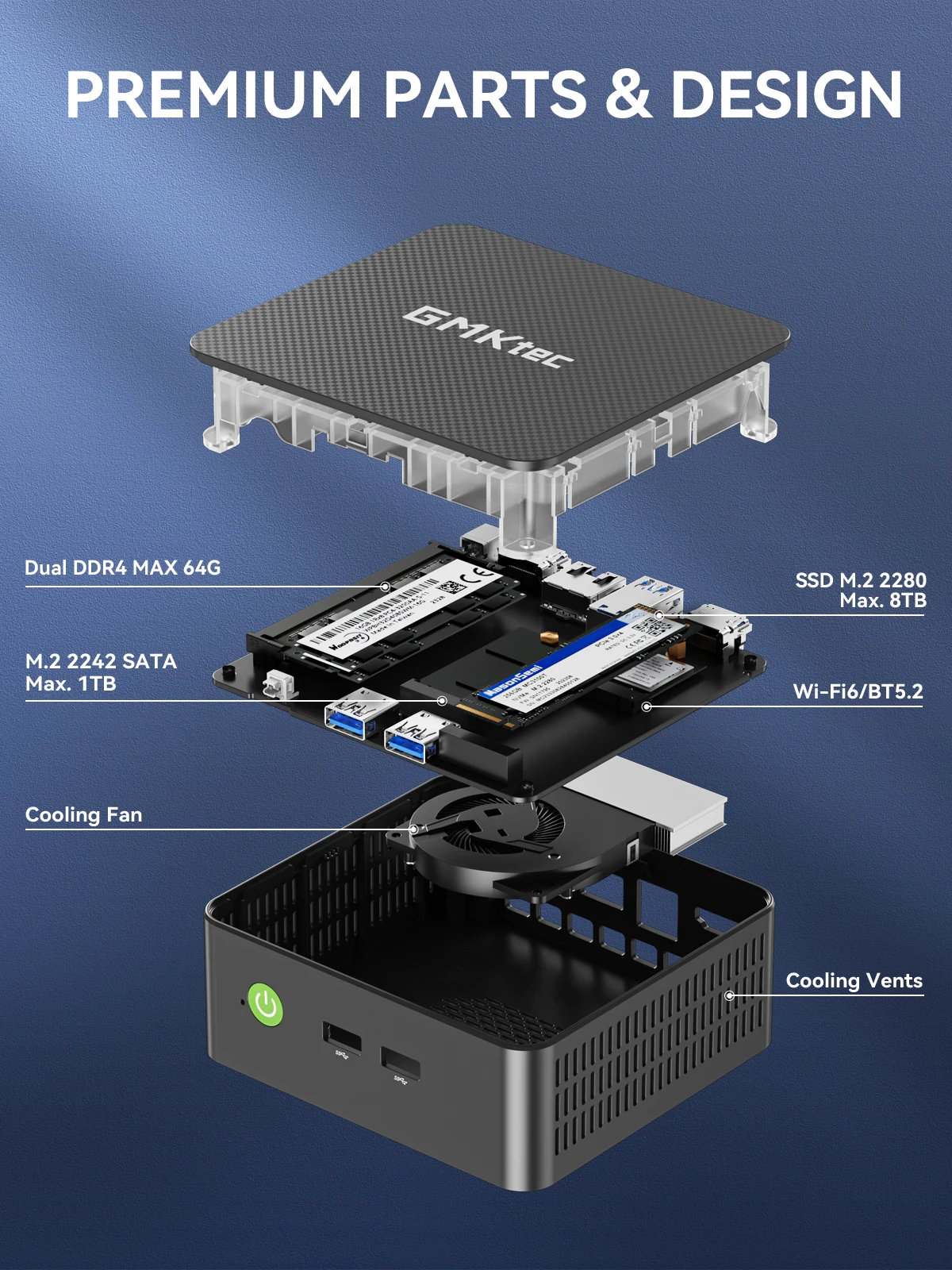 GMKtec G3 Pro Mini PC Intel I3-10110U Windows 11 Pro Mini PC 8GB DDR4 256GB PCIe M.2 SSD WiFi 6 BT5.2 Desktop Computer