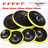 3/4/5/6/7inch 80/100/125/150/180mm Backing Pad Sanding Holder Disc Hook & Loop M10 M14 for Angle Grinder Sander Sanding Disc