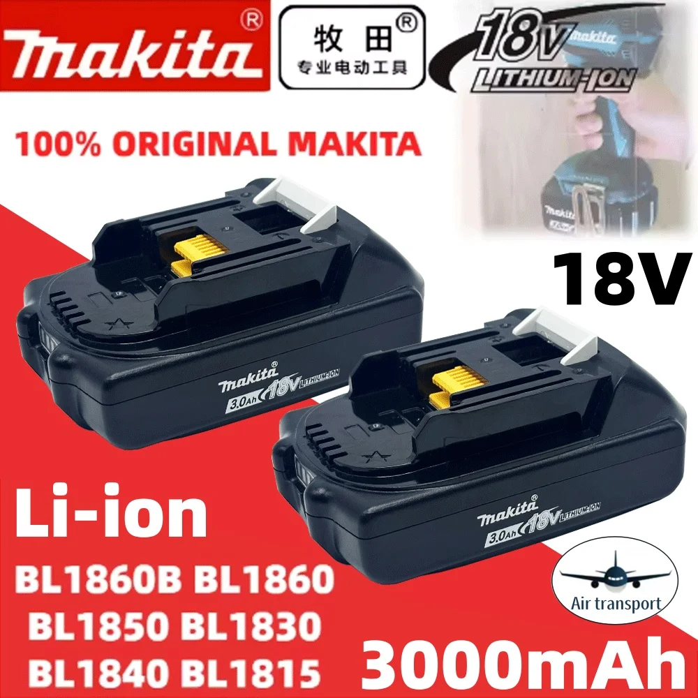 

Original Makita BL1860 18V 3000mAh 3Ah Rechargeable Battery With charger for Makita 18V Battery LXT BL1860B BL1860 BL1850 DHP482