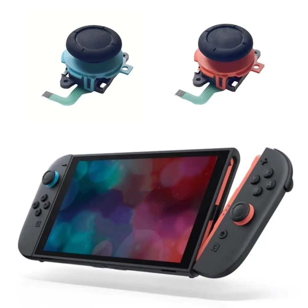 16pcs Blue Orange Thumbstick for Nintendo Switch 2 JoyCon 2 for NS2 Joy-Con 2 Replacement Left Right Button 3D Analog Joystick