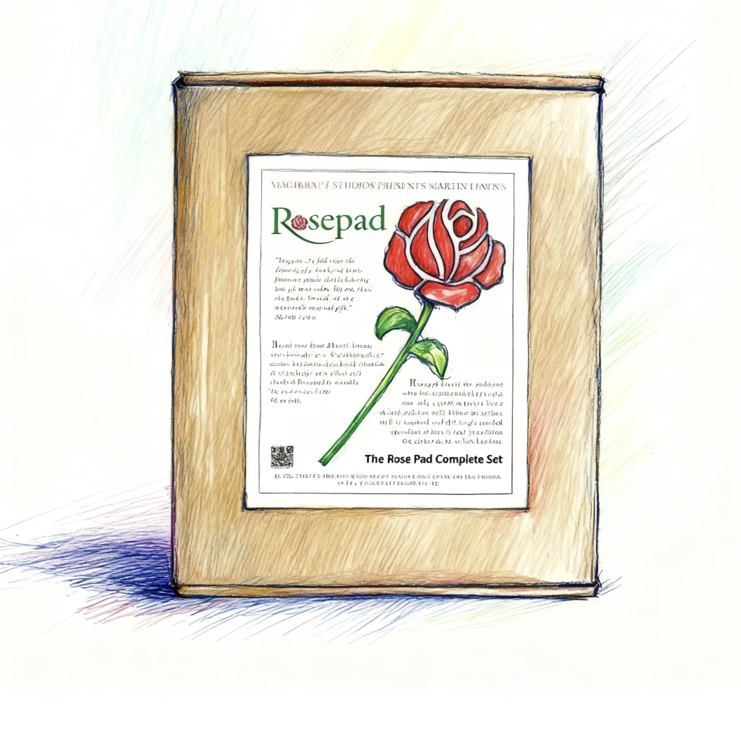 the-rose-pad-complete-set-by-martin-lewis-mentalism-magic-illusion-prop-stage-trick-kit-for-comedy-and-professional-performers