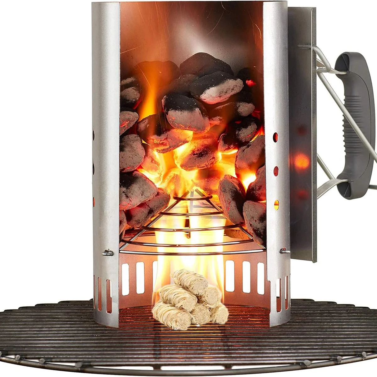 AB06 40Pcs Fire - Natural Fire for Fireplace, Pellet Stove & Wood, Fire Pit,Smoker, BBQ,Chimney, Pizza Oven