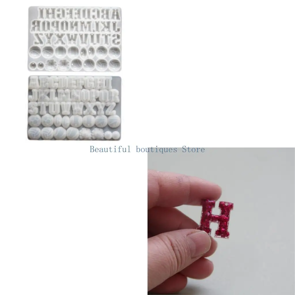 U4LF Flexible Silicone Letter Pendant Mold For Crafting Unique Pendants And Charm