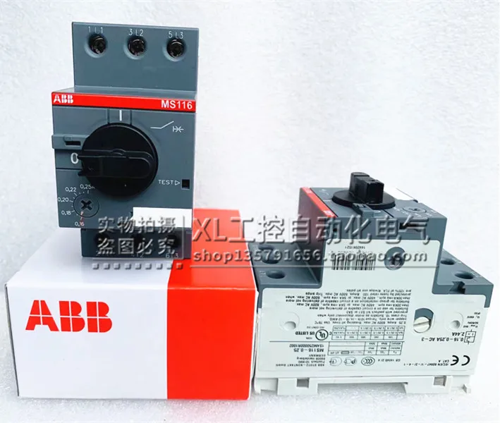 

Original ABB MS116 Series Motor Protection Circuit Breaker MS116-0.25 0.16-0.25A Spot.