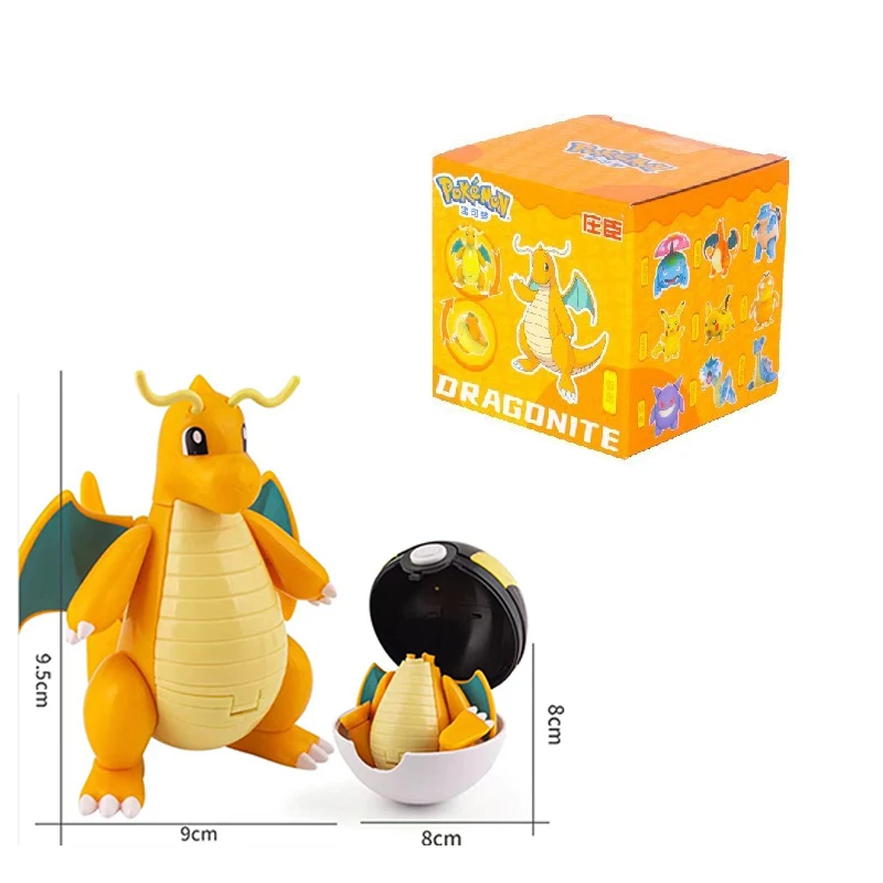 Pok é mon boule Transformable mobile Pikachu GENGAR SNORLAX CHARIZARD MEWTWO GYARADOS Figurine jouet pour enfants cadeau de noël