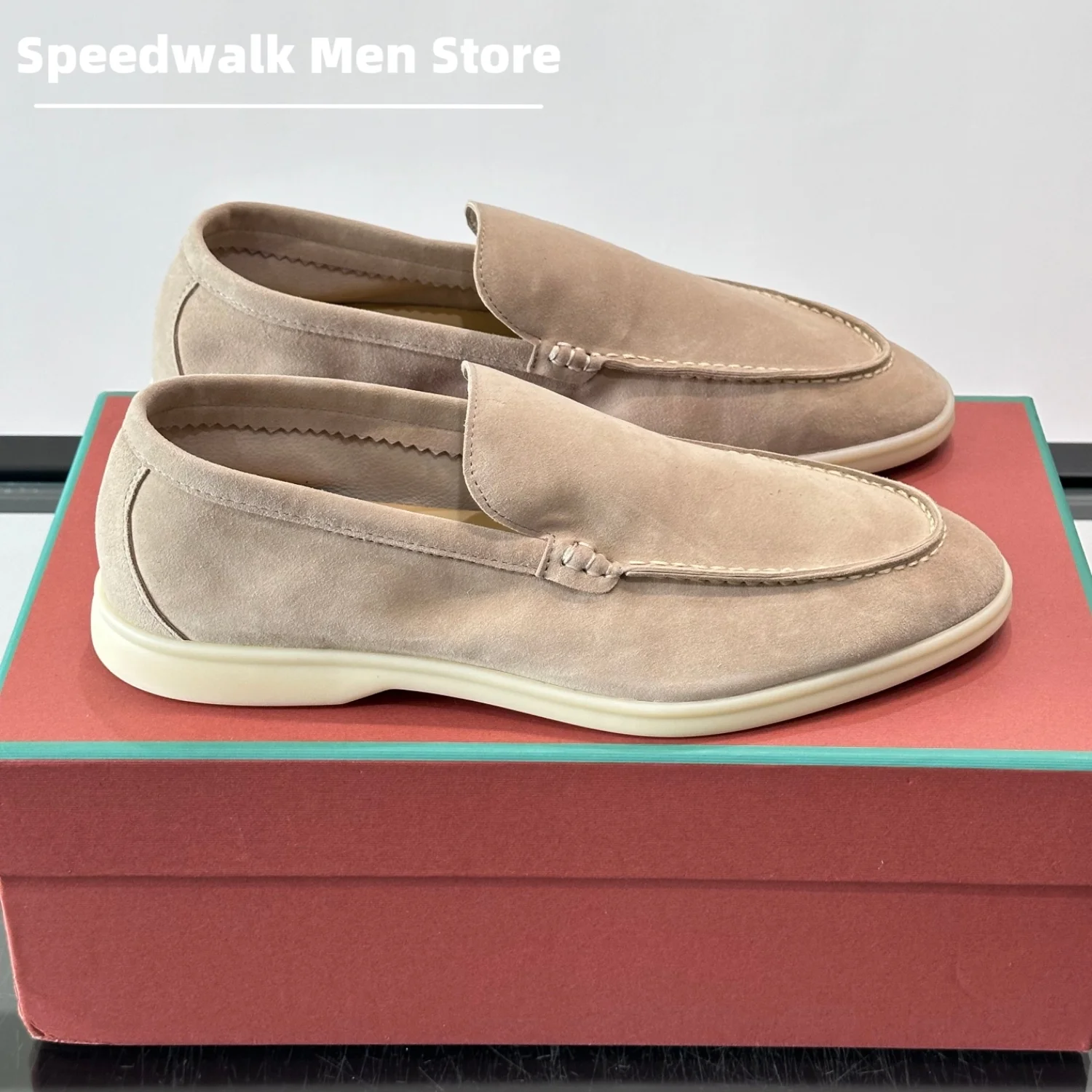 Men Slip On Premium Suede Penny Loafers Hand Stitched Cushioned Flexible Sole Yacht Daily Driving Walking Stylish Casual Shoes