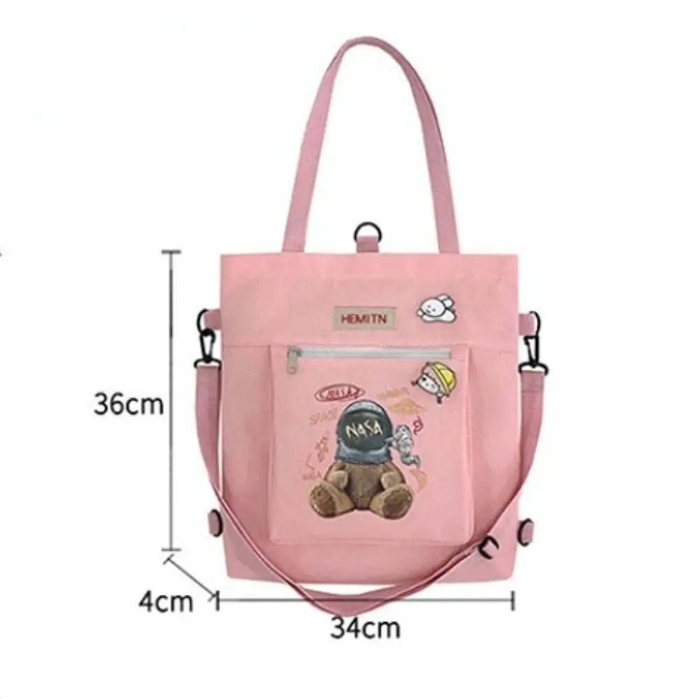 Multiple Pockets Large Capacity Canvas Women Handbag School Student Backapck Messenger Bag Shoulder Bag Crossbody Bag