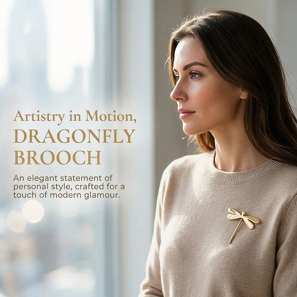 Cute Women Brooch Mini Luxury Sense Korean Style Badge Movable Tail 304 Stainless Steel Sweater Coat Collar Pin Girls