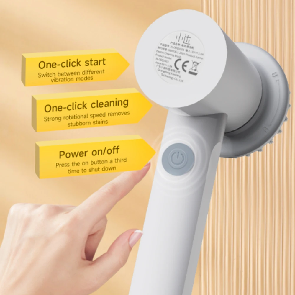XIAOMI MIAJI New Wireless Electric Cleaning Brush Housework Kitchen Dishwashing Brush Bathtub Tile Professional Cleaning Brush