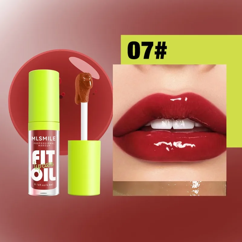 1Pc Olio per labbra idratante Trasparente Lucidalabbra Non appiccicoso Sexy Rimpolpante Gloss Labbra Rossetto Moda Gelatina di cristallo Trucco Strumenti per la cura delle labbra