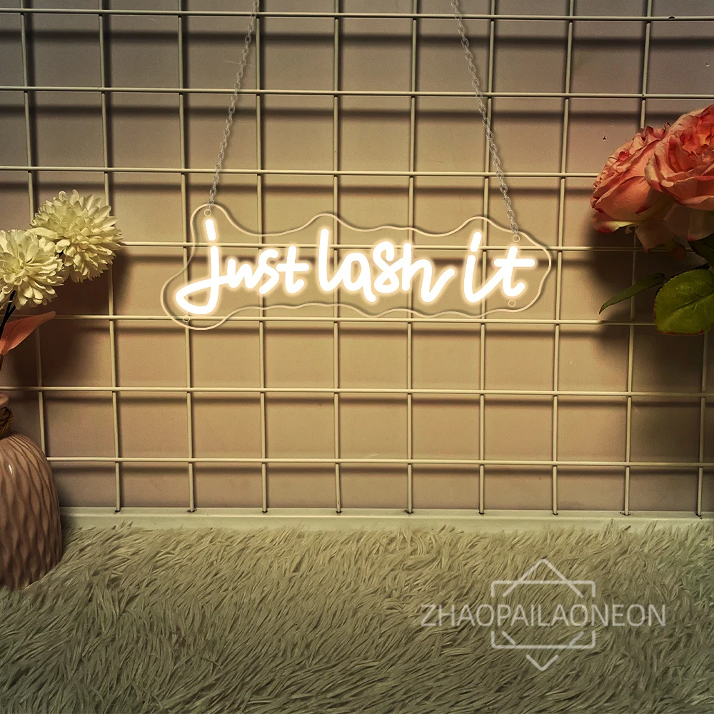 Just lash it Neon Led Sign Lashes Beauty Solon Wall Room Decor Neon LED Lights USB Lash Shop Decoration for Business Signs