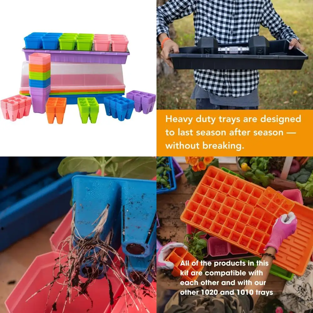 

Ultimate Multicolor Seed Starter Kit with Humidity Domes for Indoor Germination and Propagation