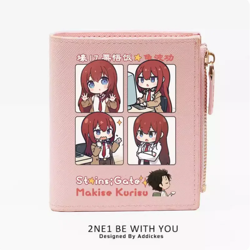 Steins Gate Makise Kurisu Anime Wallet, PU Purse, Card Coin Zipper, Money Bag, Cosplay Gift, Fashion, B724