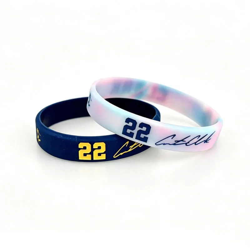 1PCS Silicone Bracelet Basketball Player Outdoor Sports Rubber Elastic for adult Fashion Gifts No Fading Waterproof Wristbands