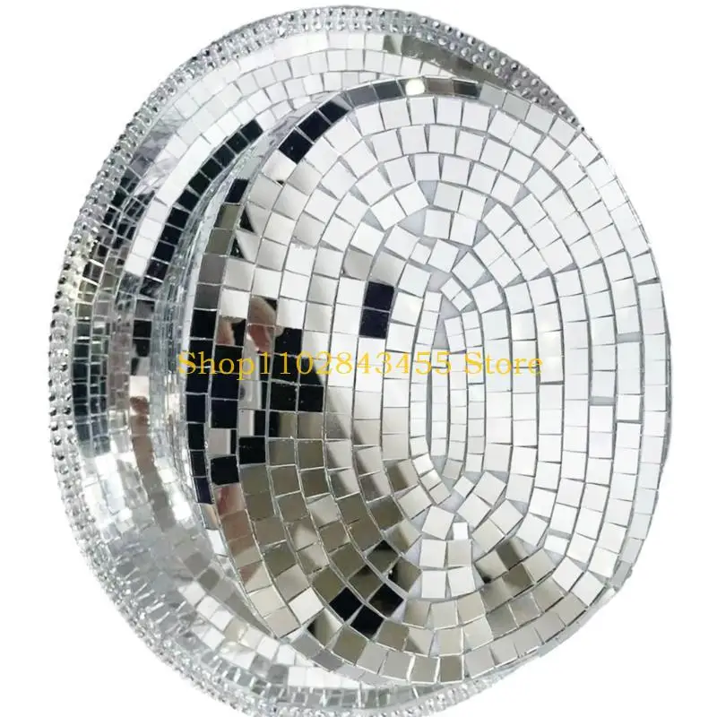 49MC Club Panama Hat Sparkly Mirrored Hat for Disco House Cocktail Parties