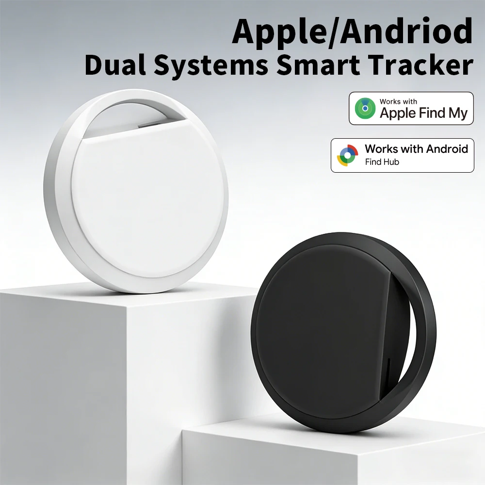 

2PCS Dual System Smart Tracker for Apple Find My / Google's Find Hub App Location Finder for iPhone Pixel Xiaomi GMS Smart Tag