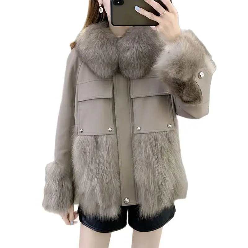 

Fox Imitation Short Coat 2022 Autumn And Winter New Fashion Loose Slim Fur One Mao Mao Coat Women's Tide