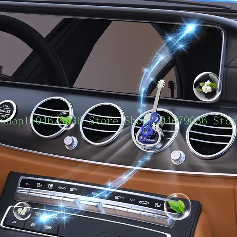 652F Car Vent Clip Guitar With Fragrances Function For Music Enthusiasts