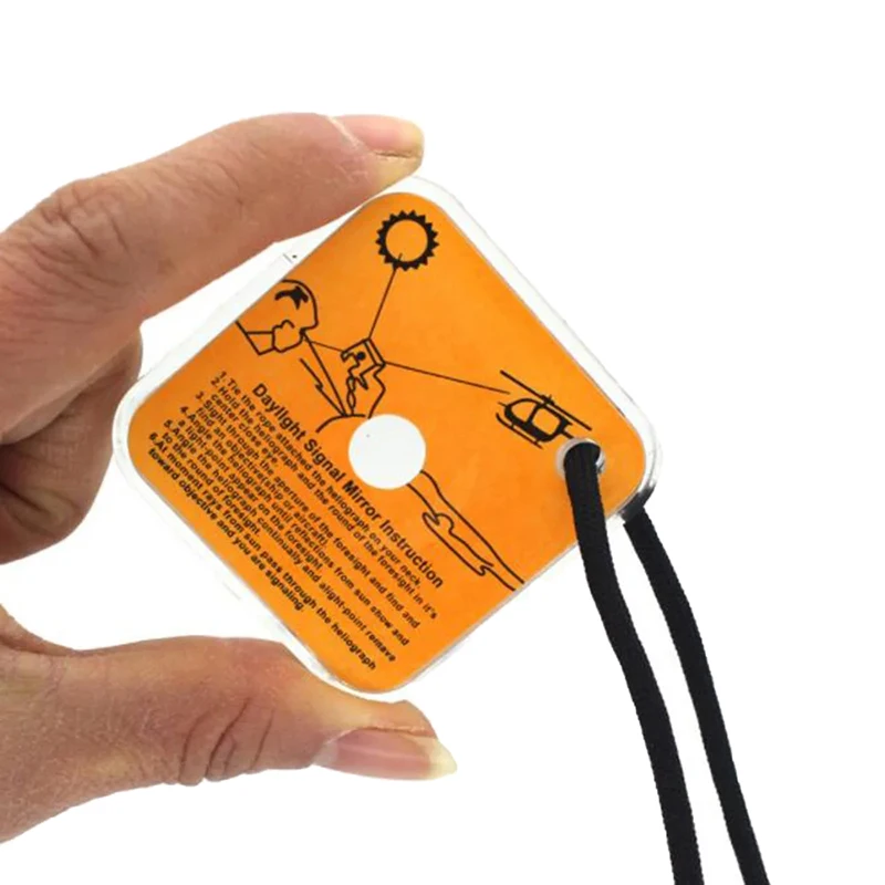 

Outdoor Survival Reflective Signal Mirror For Hiking Camping Emergency Practical Daylight Reflective Tool First Aid Supplies