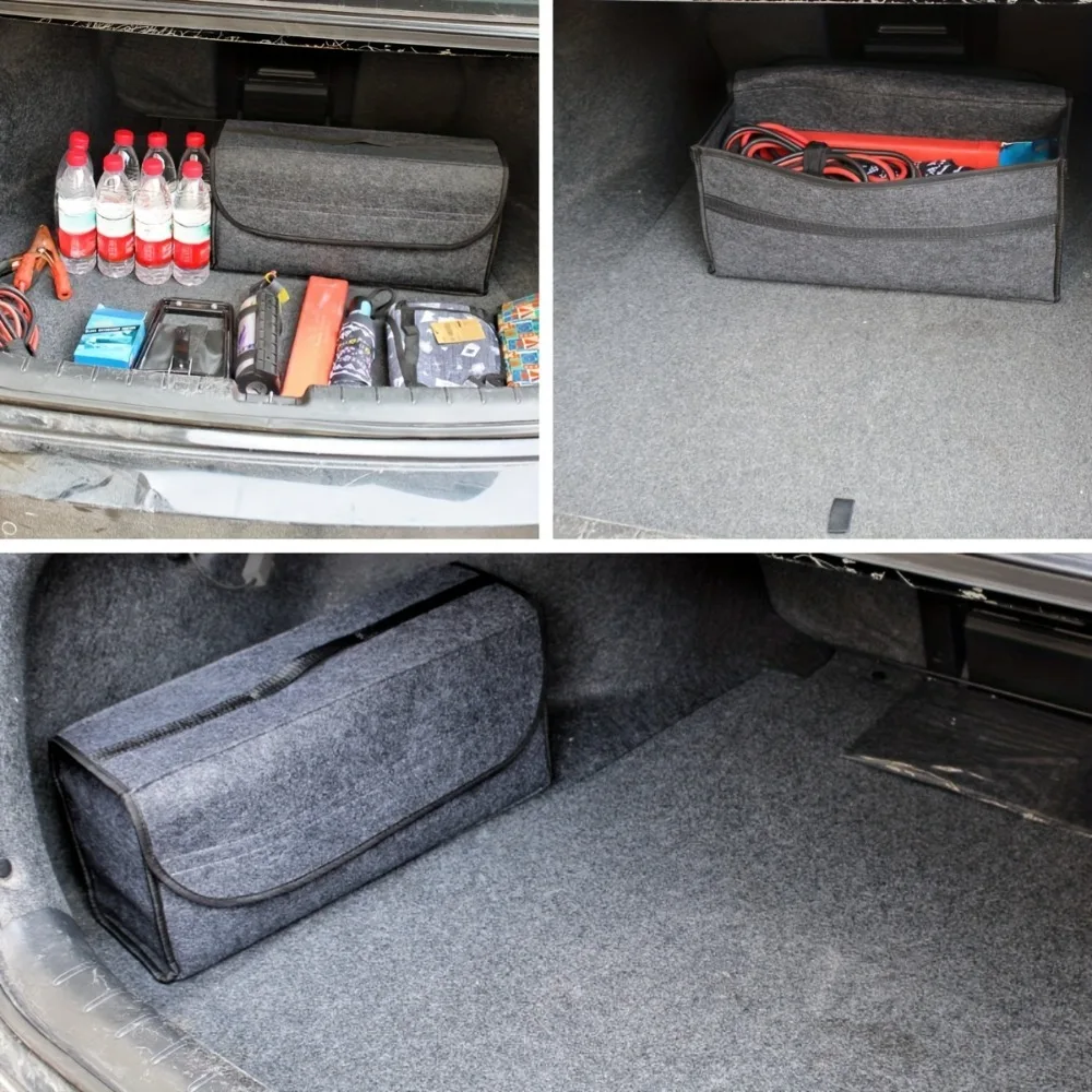 2er-Pack robuster, faltbarer Kofferraum-Organizer mit offenem Design – robuster Fahrzeug-Aufbewahrungsbehälter, platzsparender Organizer für – Detail 2