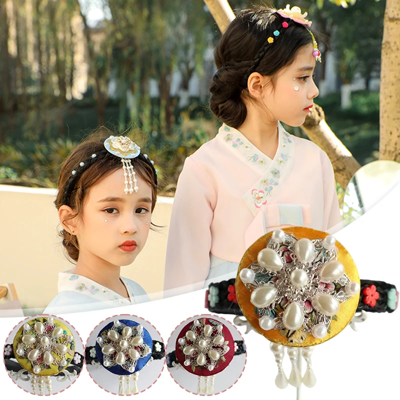 

Women Korea Traditional Palace Hanbok Ethnic National Style Hairband Korea Court Minority Performances Cosplay Hair Accessories