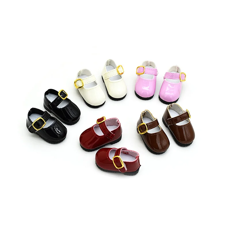 1Pair Doll Shoes for 1/6 BJD Doll Mini Lovely PU Leather Sandals Toy Shoes Doll Accessories