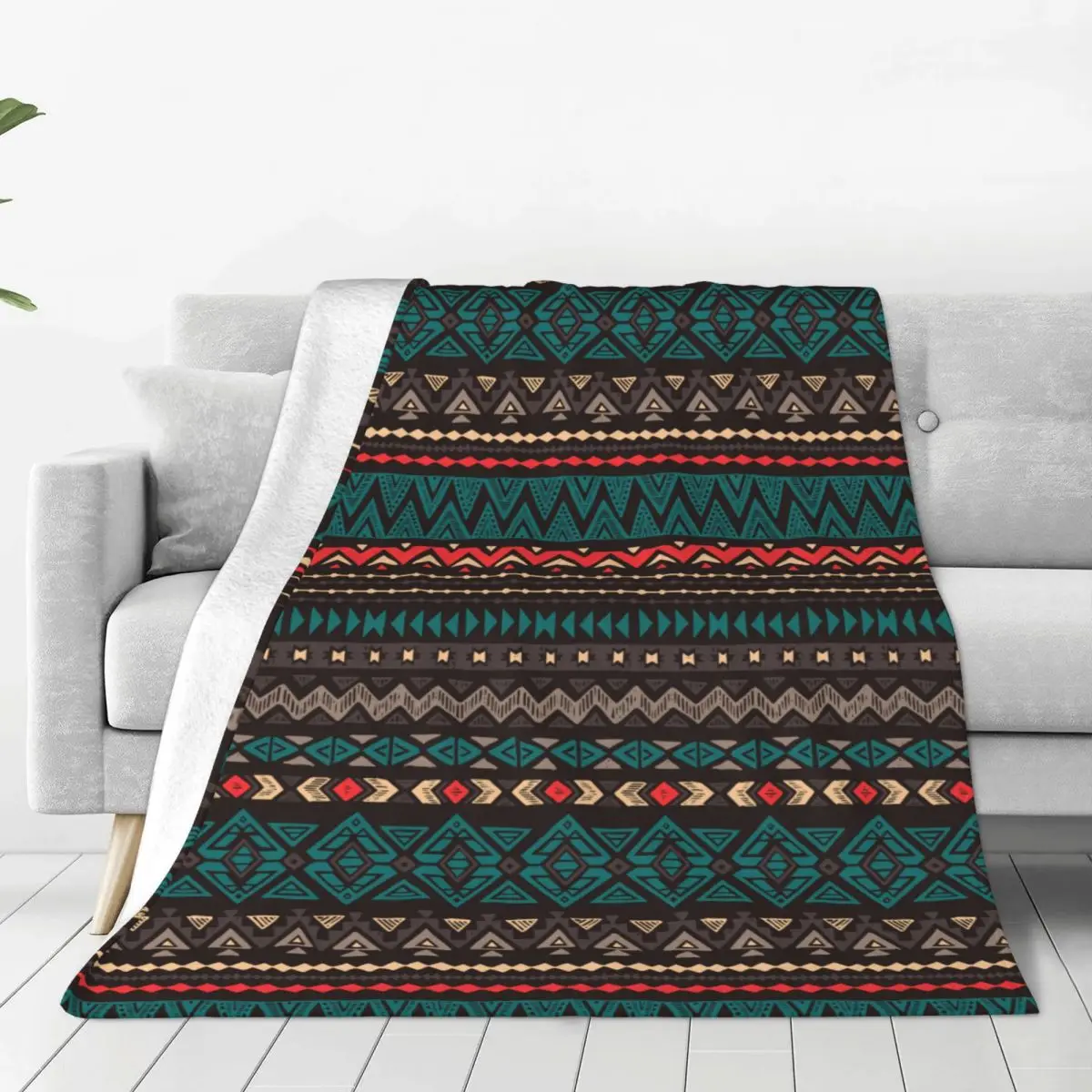 Relax Navajo Ethnic Aztec Hipster Tribal Blanket Stuff Home Decorative Throws And Blankets Super Soft Velvet for Office