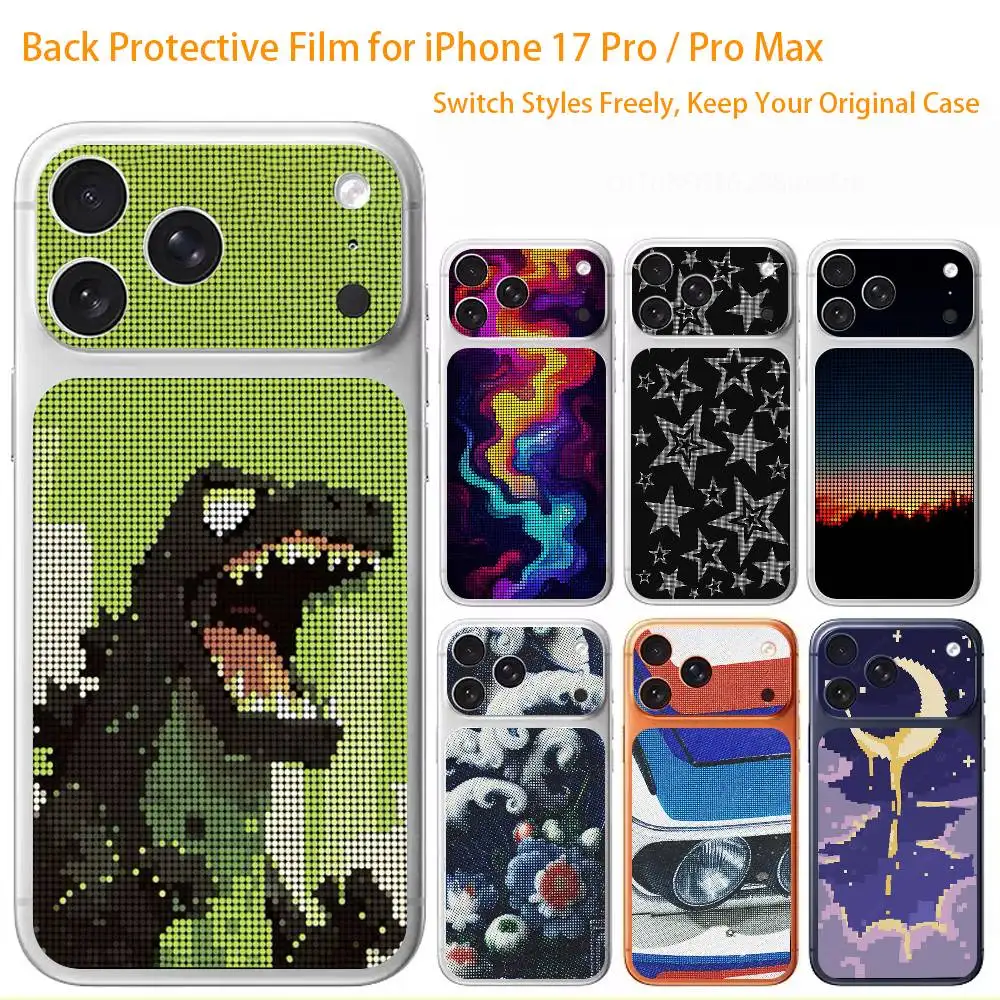 

Pixel World Premium Skin Wrap for iPhone 17 Pro/Max, Back Frame Camera Protective Decal (Not Case)