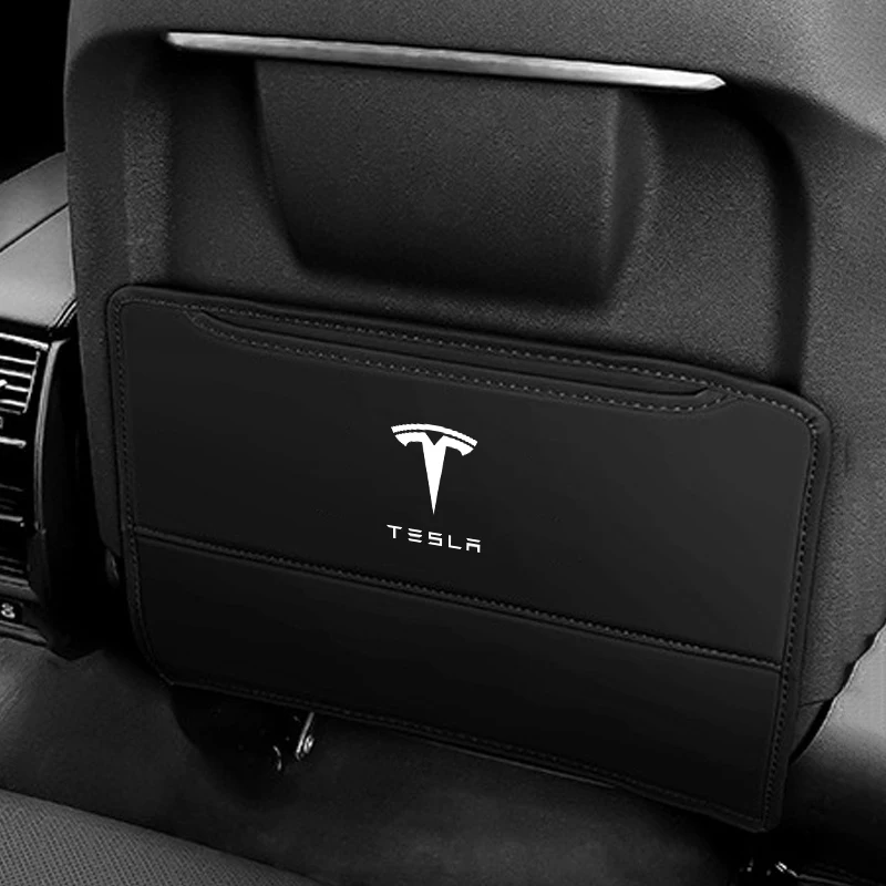 High Quality Car Seat Back Protector Leather Cover For Tesla Model 3 Model S Model X Model Y Roadster 2021 Cybertruck SpaceX