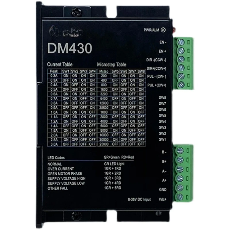 Two Phase 42/57/86 Stepper Motor Driver DC 24V Control Board DM542 Motor Speed Controller