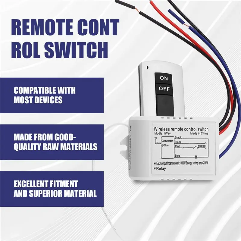 -[A51I Digital]Channel With Digital Transmitter 220V ON/OFF 1 Switch Wireless Relay Receiver Remote Control Light Lamp