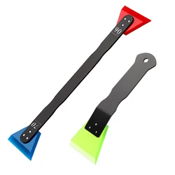 Rubber Blade Squeegee Metal Handle Scraper Glass Cleaning Snow Shovel Window Tint Film Car PPF Wrap Tool