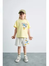Donald Duck Print TShirt Shorts Casual Sports Suits Kids Cartoon Round Neck Tees 2 Piece Set Baby Boys Short Sleeve Tops+Shorts