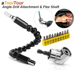 Angle Drill Screwdriver Adapter Flexible Shaft Extension Holder Screw Driver Attachment Magnetic Drill Bit Phillips Slot Torx