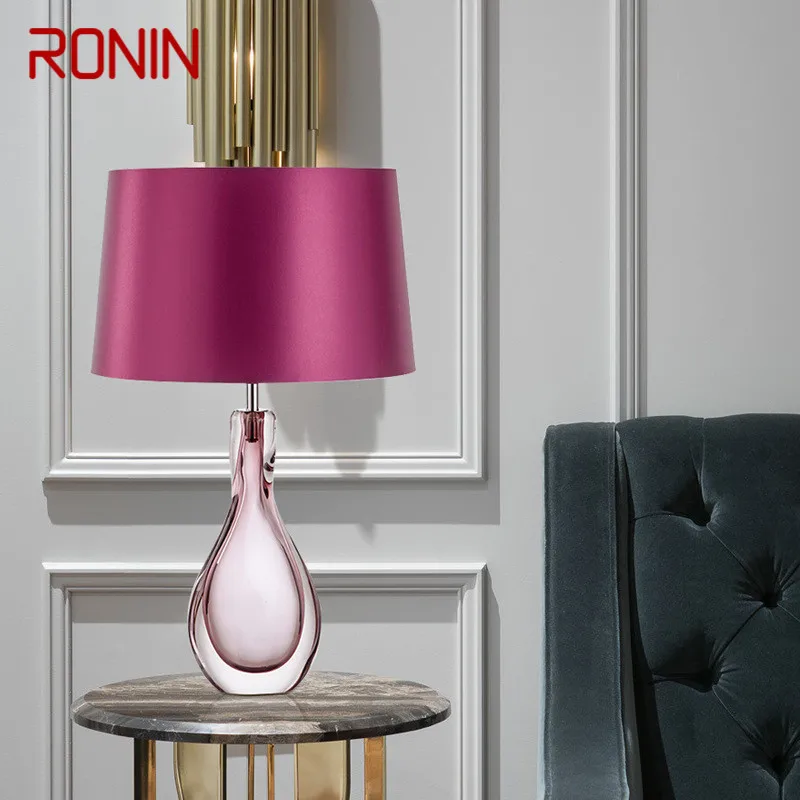 

RONIN Nordic Modern Glaze Table Lamp Fashionable Art Iiving Room Bedroom Hotel LED Personality Originality Desk Light