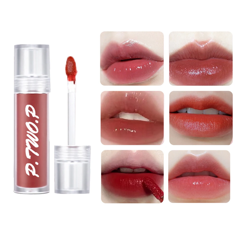 P.TWO.P Mirror Jelly Moisturizing Lip Gloss Waterproof Long-lasting Makeup Sexy Plump Liquid Lipstick Non-stick Cup Lip Balm