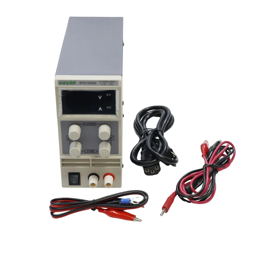 

Digital DC Power Supply 0-15V 0-5A KPS1505DF High Accuracy CV/CC Mode with Temperature Control