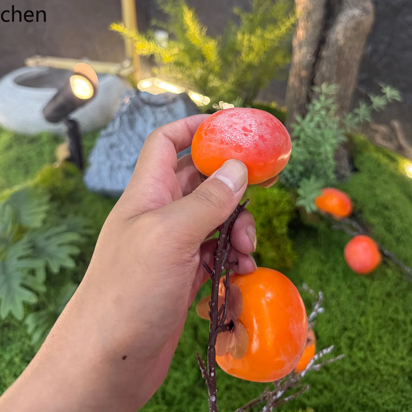 HXL Artificial Persimmon Tree Hotel Lobby Festival Window Floor Decoration Landscaping Fruit Tree