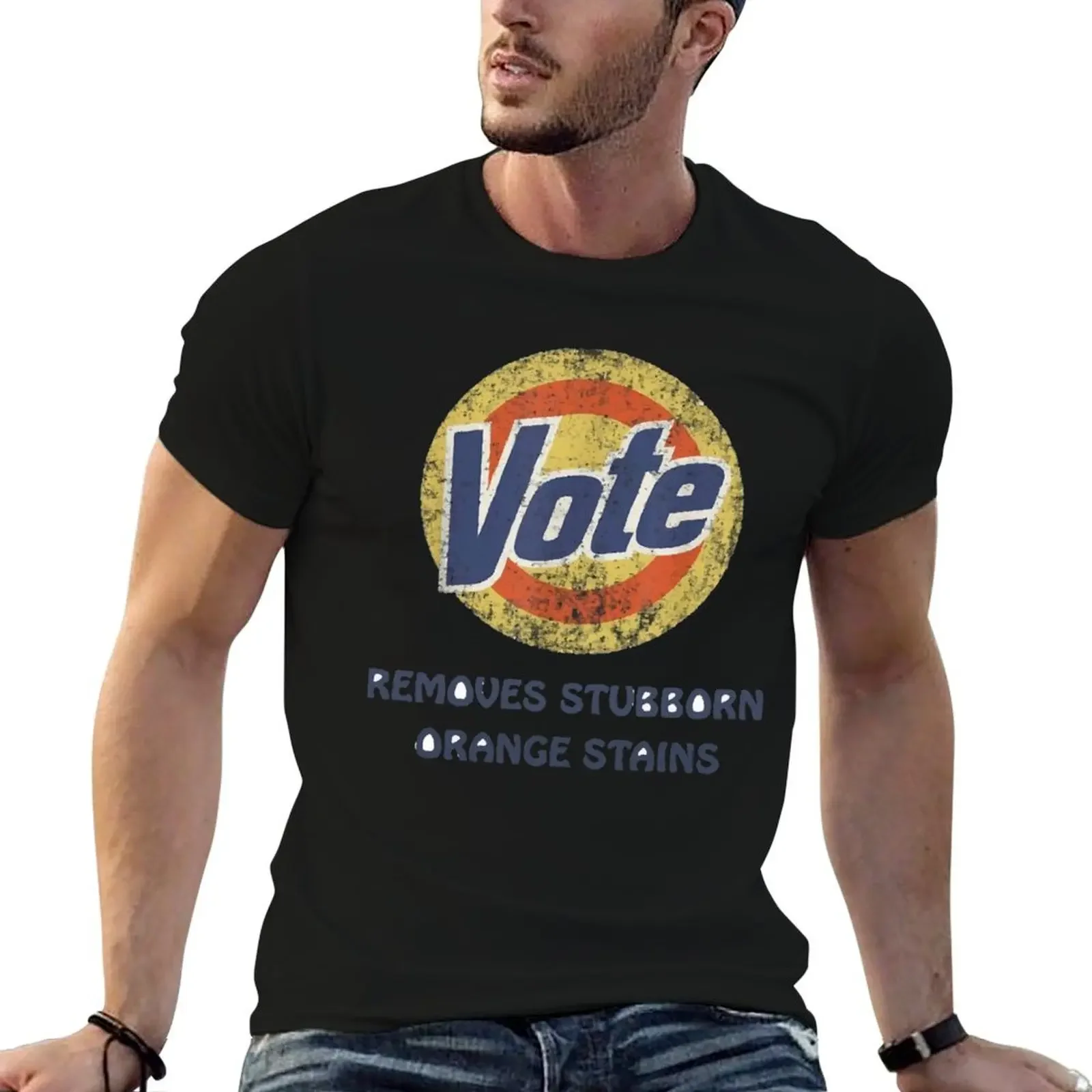 vote removes stubborn orange stains t shirt T-Shirt funny costumes new gifts and t-shirts tops Men's clothing