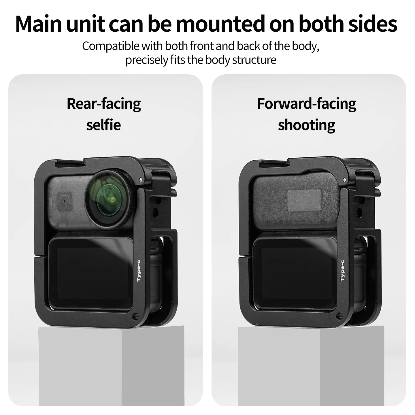 Aufladbarer magnetischer Kamerakäfig-Stativadapter für DJI Osmo Nano Kamera, Selfie-Stick, Fahrrad-Rucksackhalterung für Mikrofon- und Lichterweiterung – Detail 14
