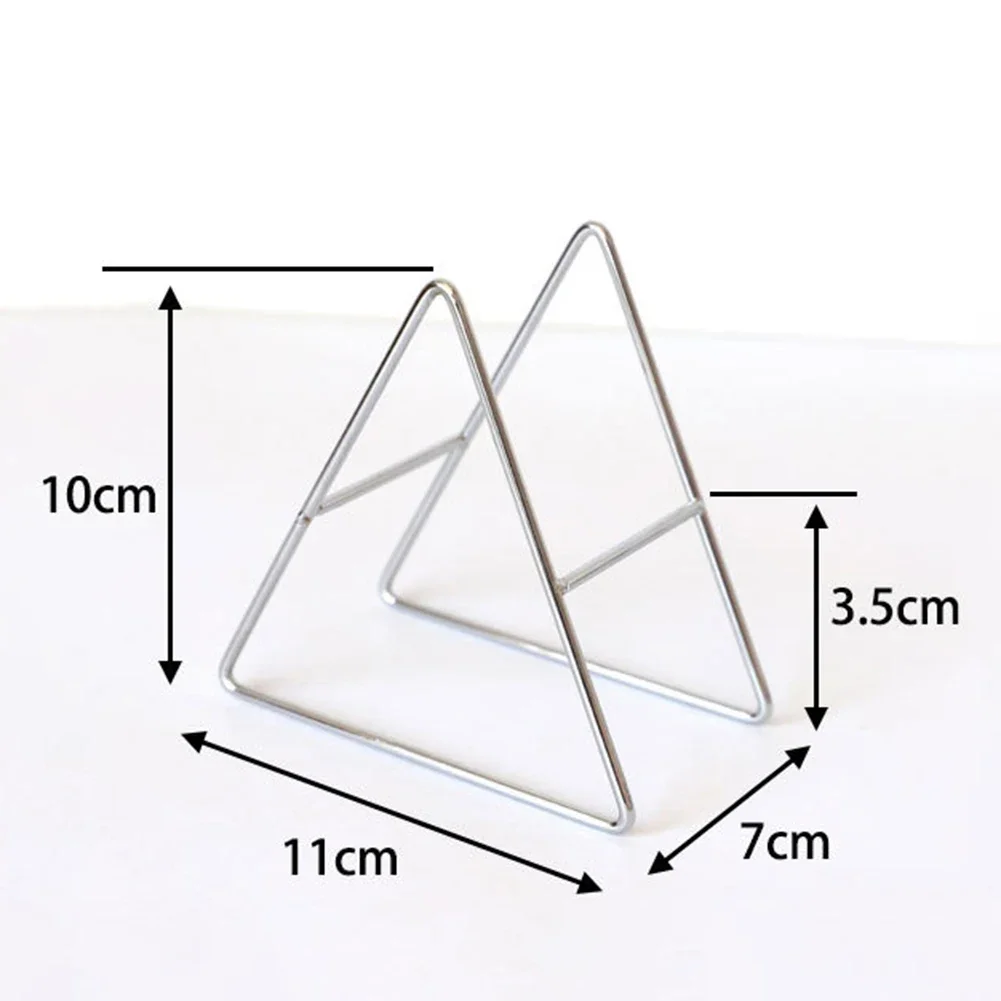 Brand New Coaster Holder Kitchen Holders Coaster Holder Gold Iron Space-saving Stand Rack Dish Triangle Coasters