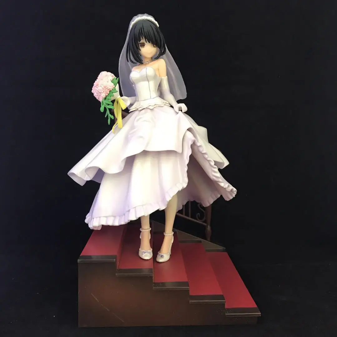 

Anime Date A Live Tokisaki Kurumi Wedding Dress PVC Action Figure Collectible Model Doll Toy 23CM
