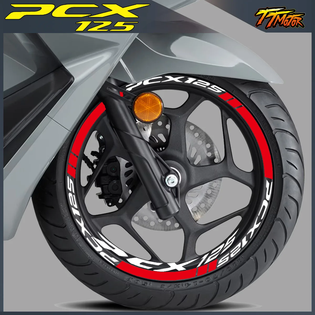 

For HONDA PCX 125 PCX125 Reflective Motorcycle Accessories Wheel Stickers Hub Inner Rim Stripe Tape Scooter Decals