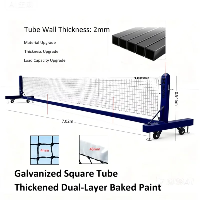 Heavy Duty Pickleball Net Rust Proof Galvanized Steel Weather Resistant Durable Outdoor Court Equipment for Clubs