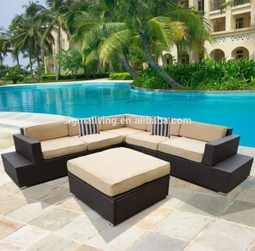 Heißer Verkauf Gartenmöbel Rattan Garten Terrasse Couch tisch und Stuhl Set