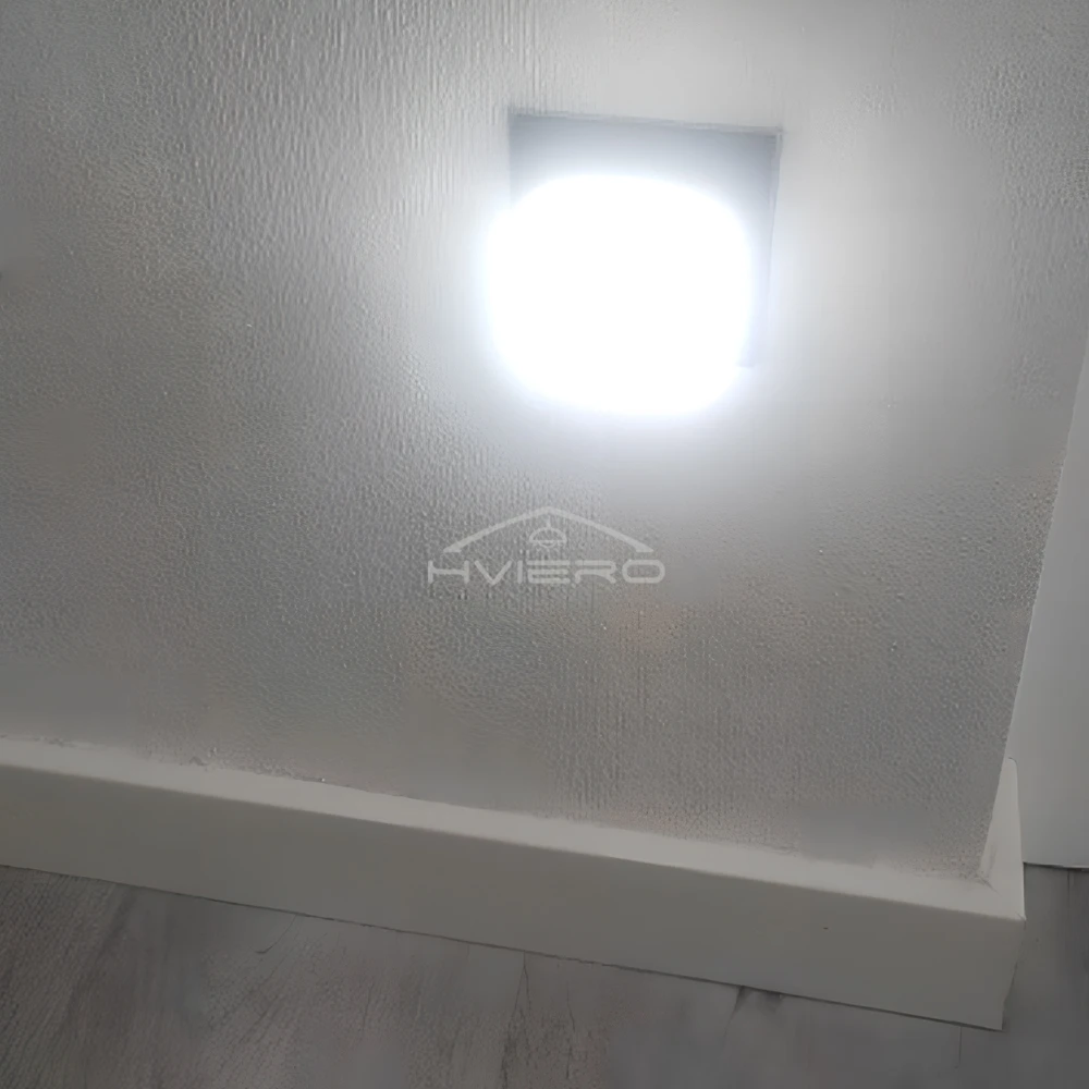 LED Night Lights Motion Sensor Smart Bulbs Plug Operated Bedside Square Wall Lamps Room Hallway Pathway Toilet Homes Lighting