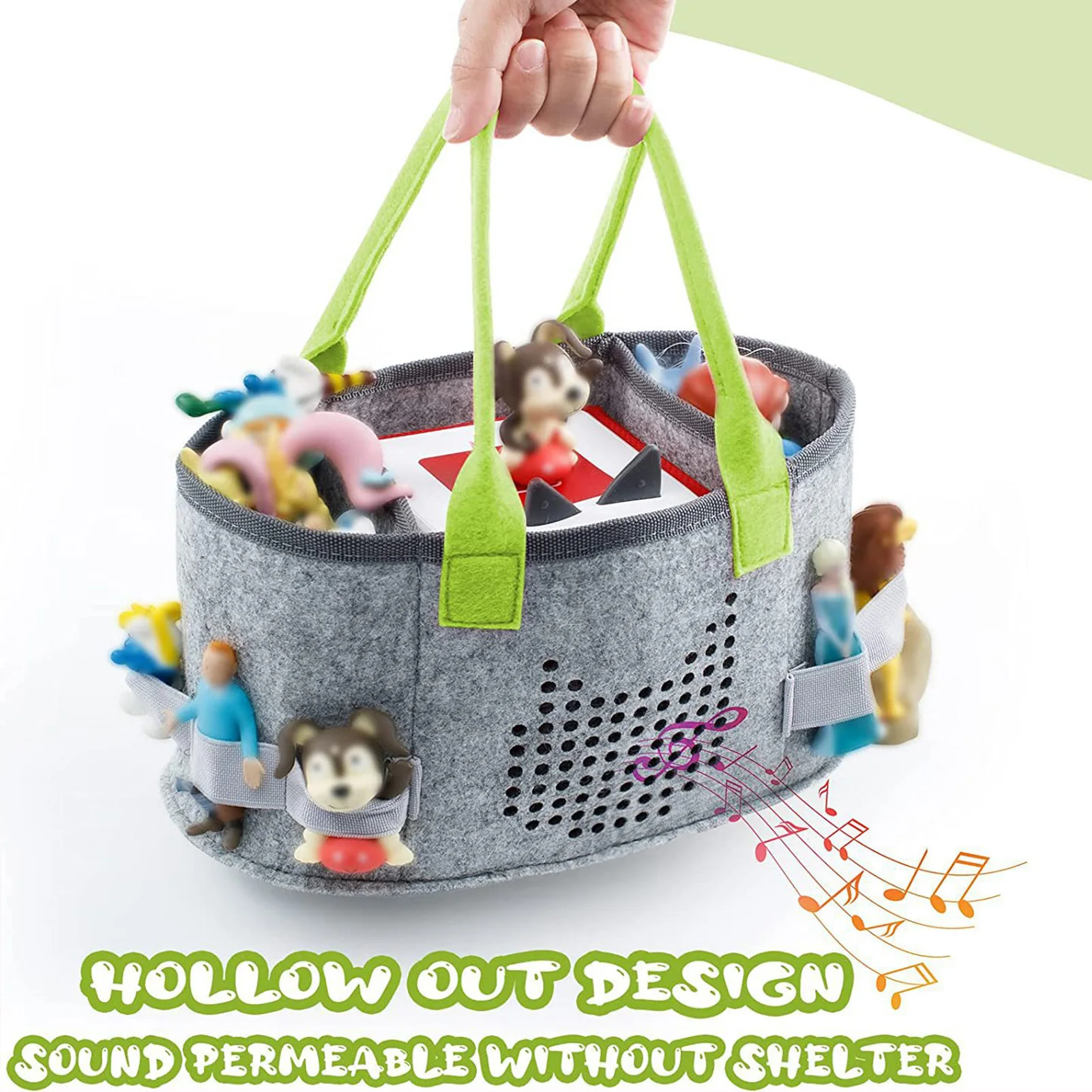 

Child Storage Plush Doll Sound Storage Carrier Large Pocket Durable Material Innovative Hollow Design Storage Bag Three-layer