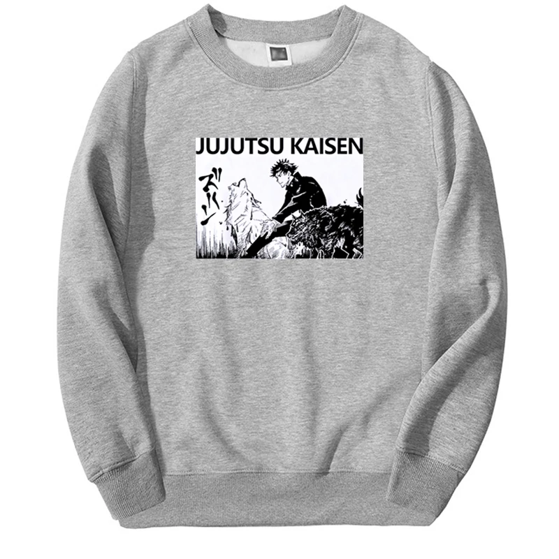 Jujutsu Kaisen moletons para homens e mulheres, Hoodie gráfico de anime, Oversize Crewneck, Fushiguro Megumi, Harajuku Streetwear, novo